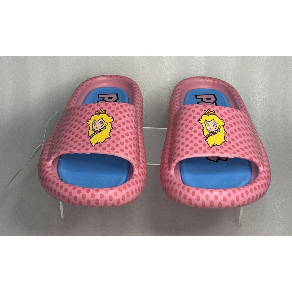 Ground Up Princess Peach Slides Slip On Pink Sandals Super Mario Women's Size 11